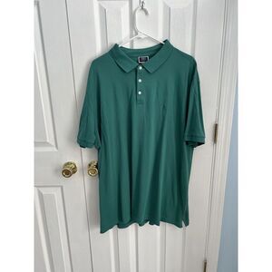 Charles Tyrwhitt Mens 3XL Short Sleeve‎ Cotton Green Polo Shirt